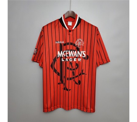 Rangers 95/96 Away Red Soccer Jersey